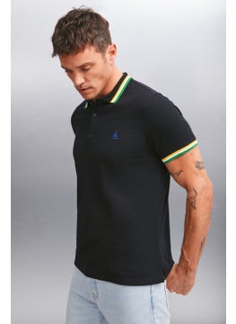 GRIMELANGE Xander Men's Black Polo Neck T-Shirt  - Image 5