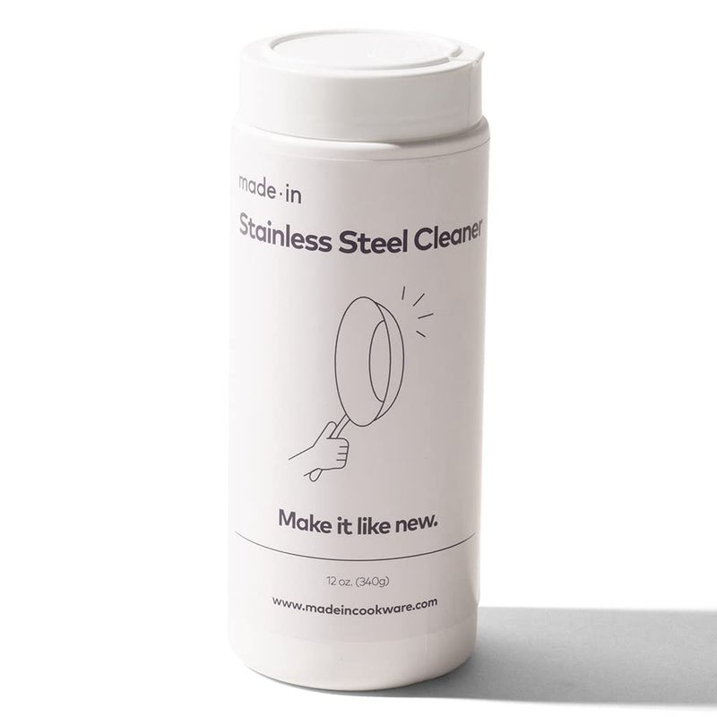 Made In Cookware - Stainless Steel Cleaner - Environmentally Safe Stainless Steel Cleaner for Polishing and Cleaning Pots and Pans - Crafted in USA - 12oz Powder