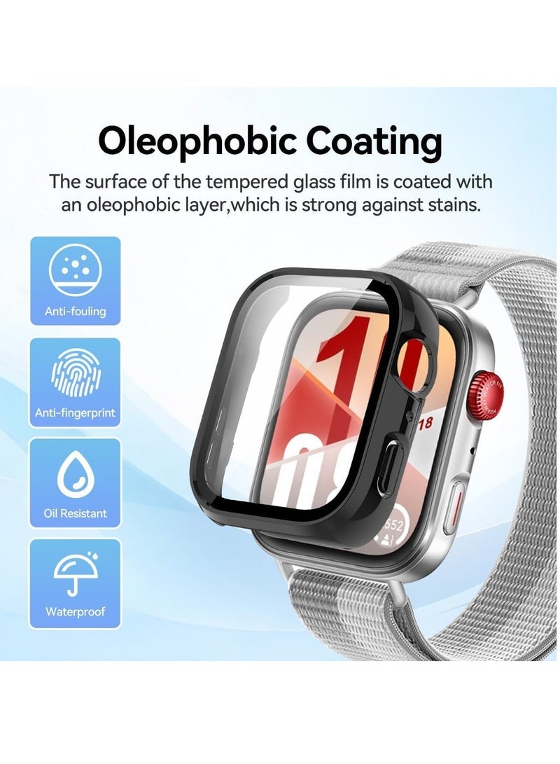 TIGER Screen Protector for Huawei Watch Fit 4 – Full Cover Clear Tempered Glass Hard PC Case – Shockproof & Scratch-Resistant 360° Protection – Touch-Sensitive, Slim Fit, Anti-Fingerprint Screen Guard – Compatible with Huawei Watch Fit 4 - Image 3