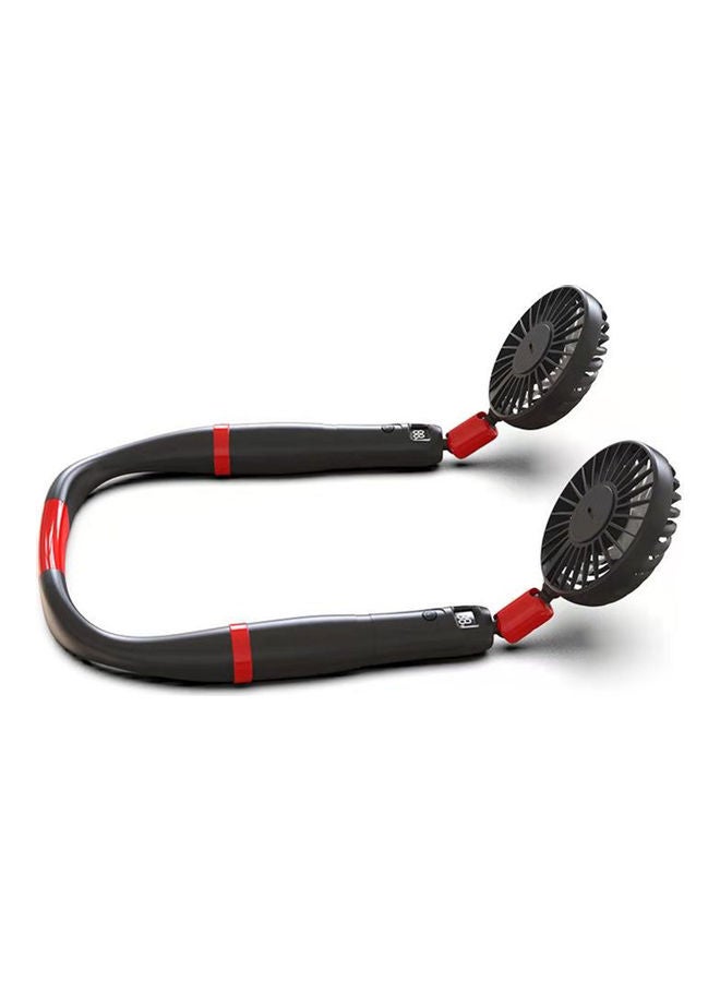 إسكدنيا مروحة رياضية محمولة تعلق على الرقبة V9226B_P أسود/أحمر - Image 2