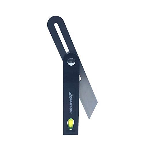 Swanson Tool Co. , Inc Swanson Tool Co TS150 8 inch Sliding T-Bevel with Stainless Steel Rule, Bubble Vial, Composite Handle and Brass Fittings - Image 5