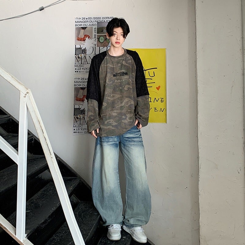 Unisex Classic Denim Jeans Loose Fit Daily Outdoor Wear - Image 3