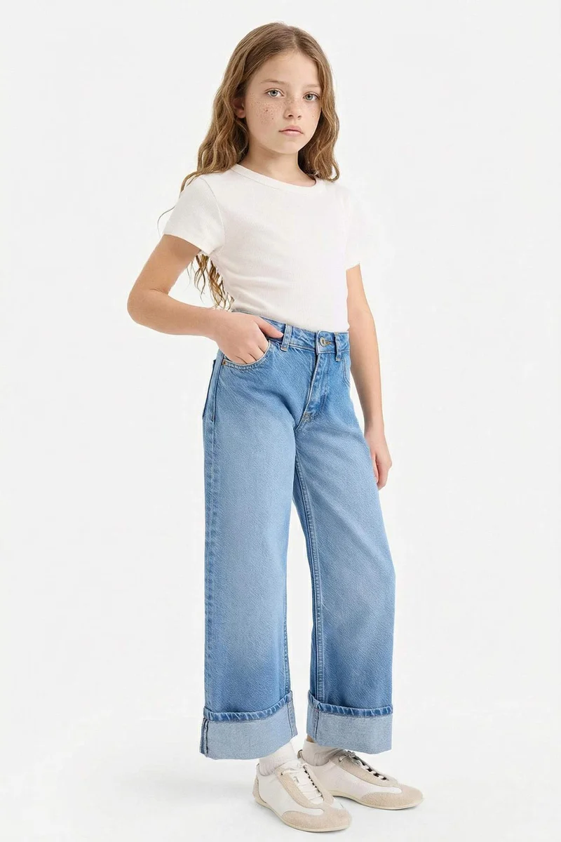 DeFacto Girl Straight Fit Large Jeans
