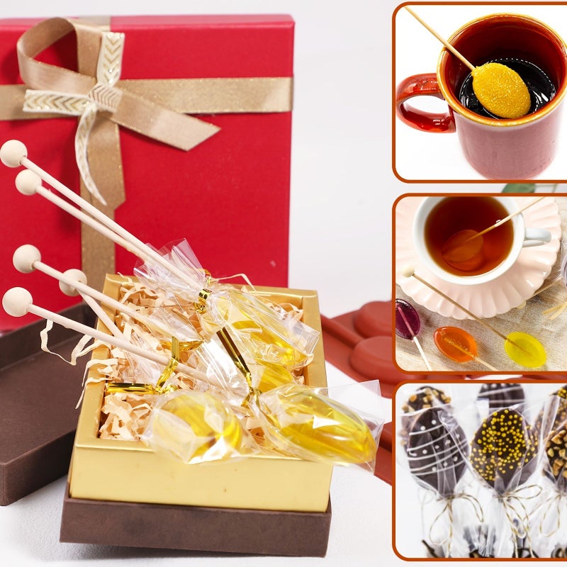 Silicone Mold For Making Bear Honey Spoon Lollipops 2pcs Dishwasher Safe - Image 2