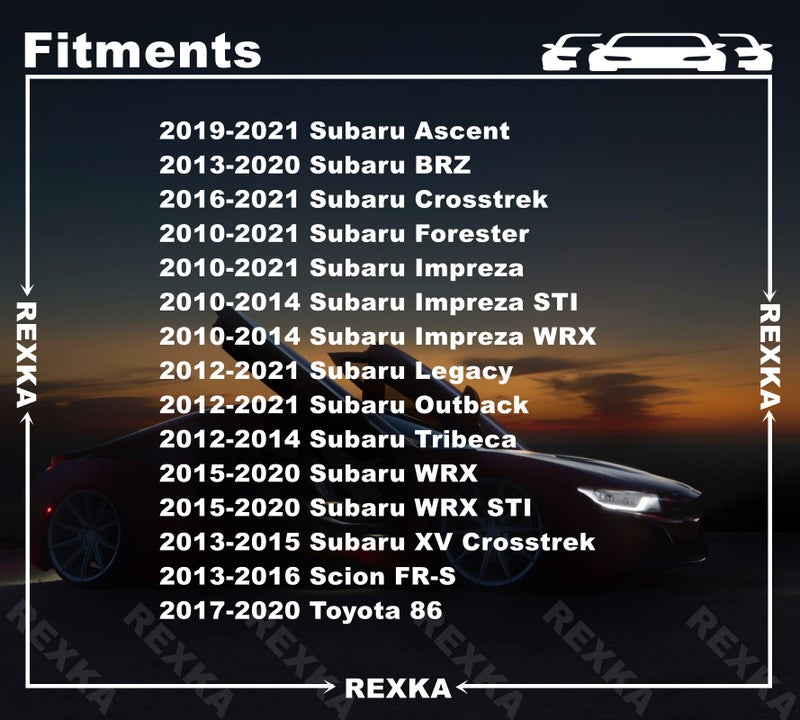 Rexka 25pcs Front Fender Liner & Engine Cover Push-Type Retainers Clips Fasteners Compatible with Subaru 909140065 BRZ, Crosstrek, Forester, Impreza, Legacy, Outback, WRX, WRX STI, XV Crosstrek - Image 3