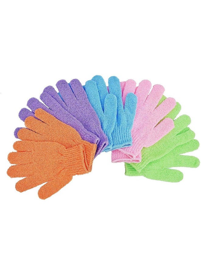 Brushman BRUSHMAN Exfoliating Dual Texture Bath Gloves for Shower, Spa, Massage and Body Scrubs, Dead Skin Cell Remover, Gloves with hanging loop (1 Pair Heavy Glove) (5 Pair)  - Image 1