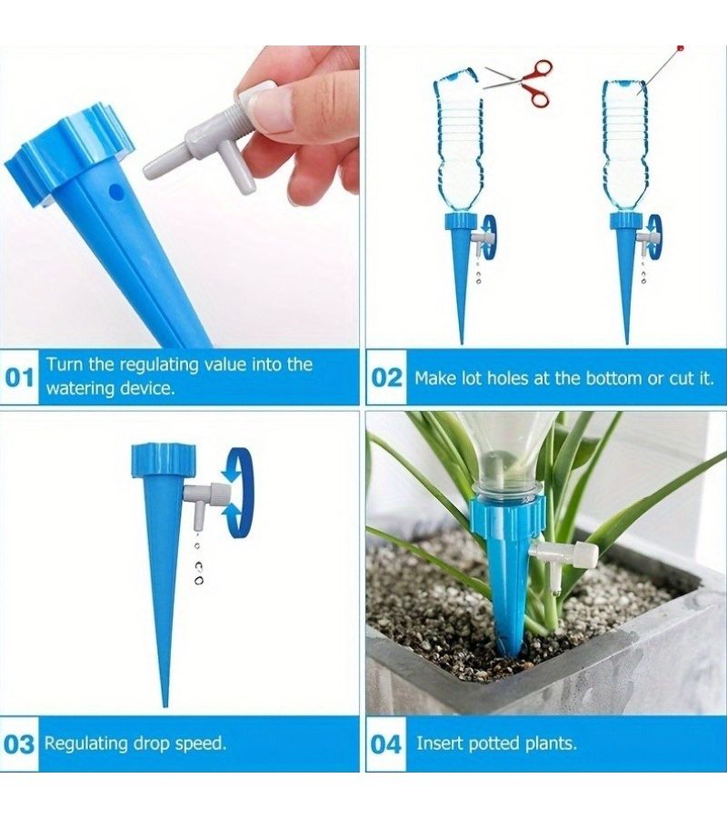 26 Self Watering Devices Random Color Mix Polypropylene For Drip Irrigation System Automatic Plant Watering Precise Humidity Control Indoor Garden Office Plants Stable Water Flow Management - Image 4