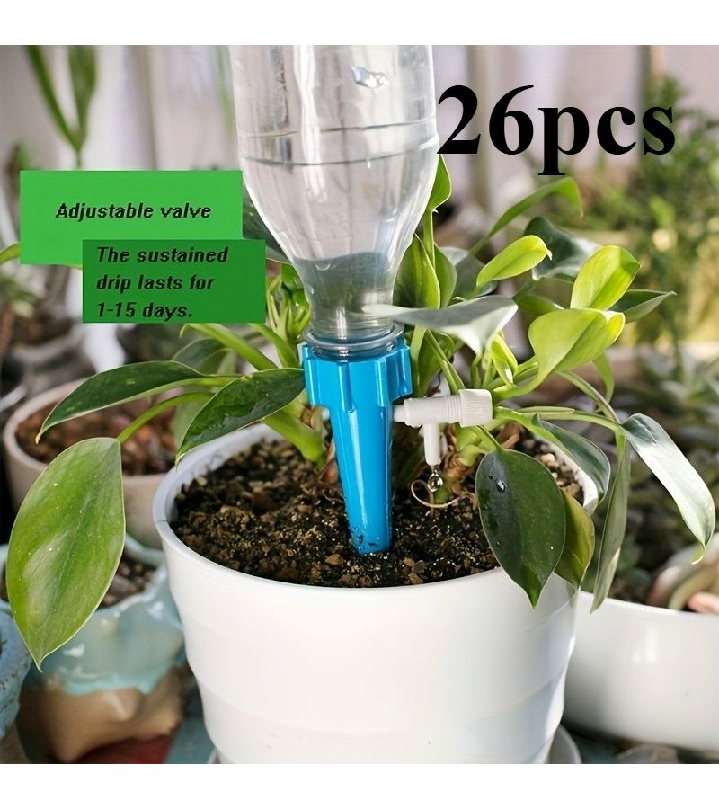 26 Self Watering Devices Random Color Mix Polypropylene For Drip Irrigation System Automatic Plant Watering Precise Humidity Control Indoor Garden Office Plants Stable Water Flow Management - Image 3