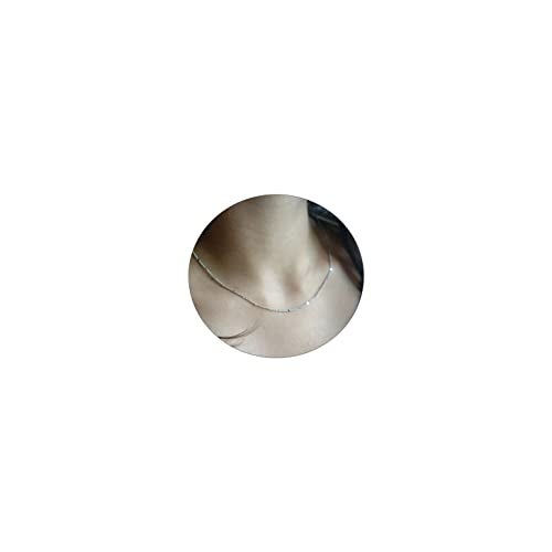 BERISO 14K GoldSilver Plated Choker Necklace for Women Shining Dots Station Gold Chain Necklace Beads Sparkle Chain Necklace Link Chain Exquisite Jewelry for women - Image 1
