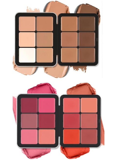 12-Shades Blusher And Concealer