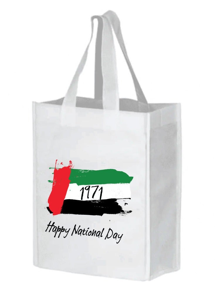 UAE National Day Non Woven Grocery Tote Bags Large - Image 1