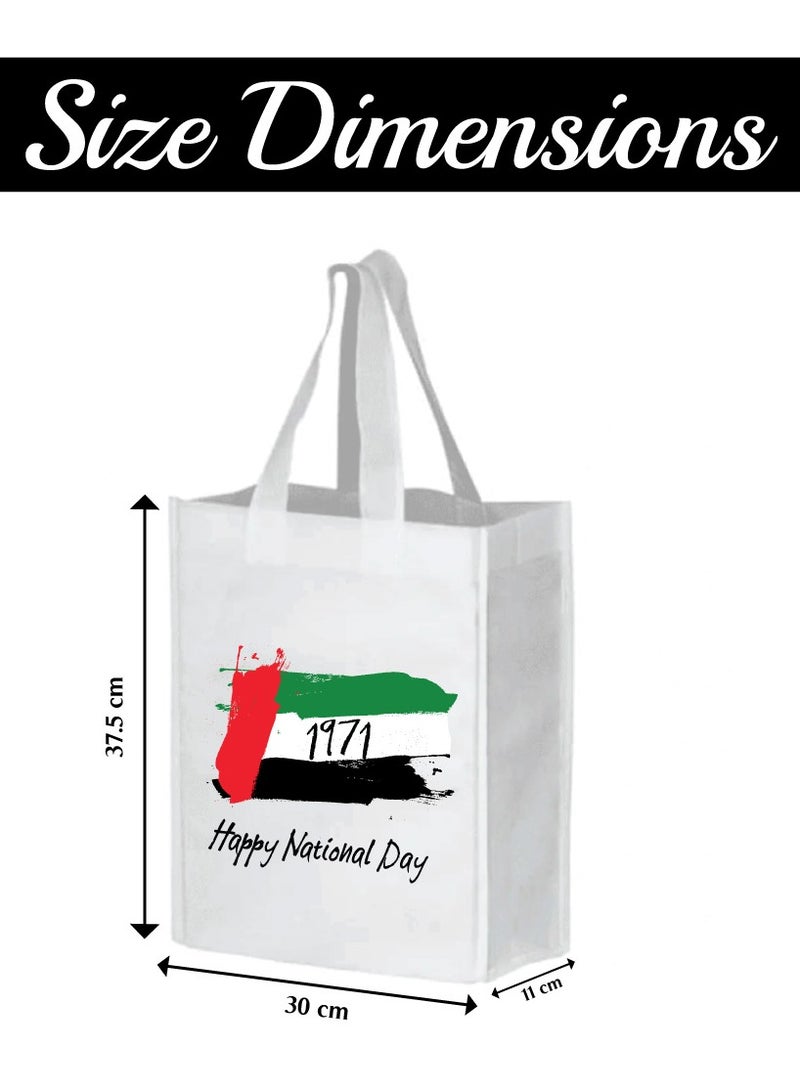 UAE National Day Non Woven Grocery Tote Bags Large - Image 2