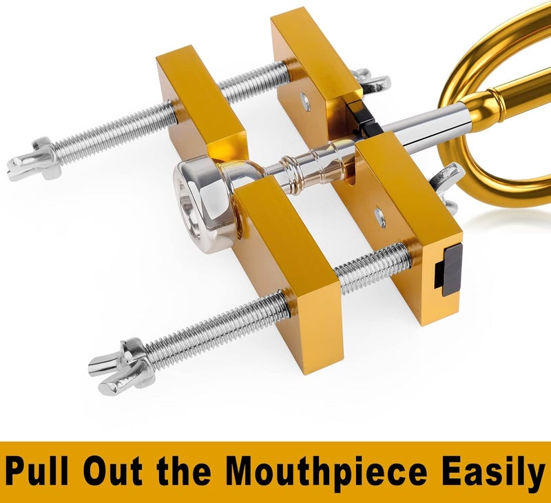 Eison Trumpet Mouthpiece Remover Adjustable Mouthpiece Puller Tool for Brass Wind Instruments Trumpet Trombone Horn by (Gold) - Image 5