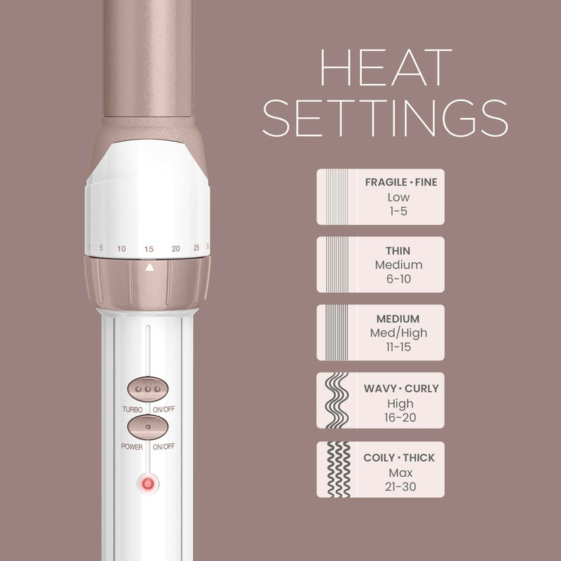 Conair Double Ceramic 1-inch Curling Wand with Bonus Claw Clip  Straight Wand Produces Flawless Waves - Image 3