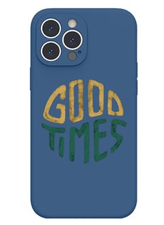 Protective Slim Fit Case Liquid Silicone Cover with Full Body Protection Anti-Scratch Shockproof Case For iPhone 12 Pro Max Blue  - Good times copy