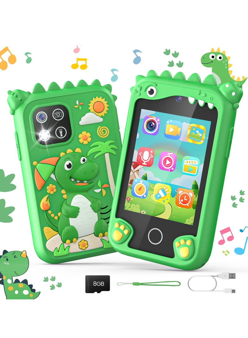 EVEREEN Children's Smartphone Toy For Boys And Girls 3 To 8 Years Old With A Camera With An 8G TF Card (Green) - Image 1