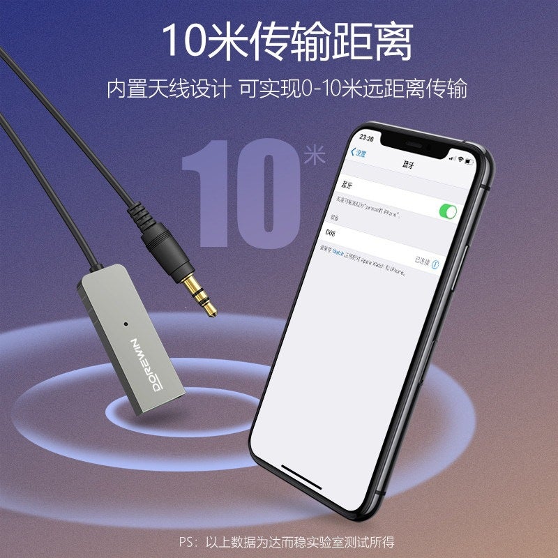 Daerwen Car Bluetooth Receiver AUX Audio Adapter for Car Stereo, Bluetooth 5.2/5.3, Hands-free Call, Music Streaming - Image 3