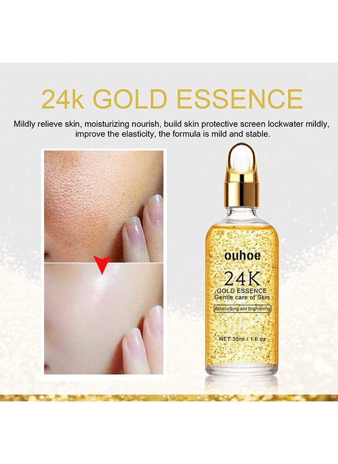 OUHOE - 24K Gold Serum for Face, Skin Brightening Anti Aging Face Serum Moisturizer - Image 1