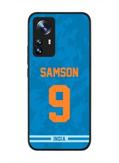 Stylizedd Rugged Black Edge Case for Xiaomi 12 Lite, Slim fit Soft Case Flexible Rubber Edges Thin Cover - Player Name - Sanju Samson, Jersey Number- 9  - Image 1