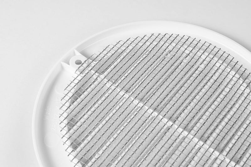 Awenta غطاء تهوية - فتحة تهوية سفلية مستديرة - شبكة تهوية - غطاء شبكي - شبكة حشرات مدمجة - تهوية HVAC (4 بوصة، أبيض) - Image 5