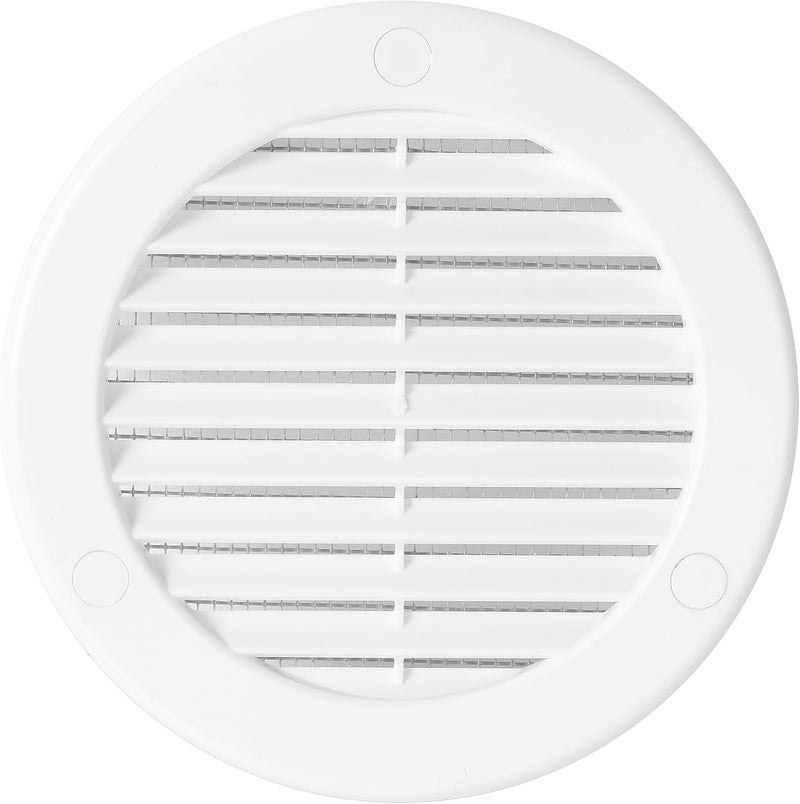 Awenta غطاء تهوية - فتحة تهوية سفلية مستديرة - شبكة تهوية - غطاء شبكي - شبكة حشرات مدمجة - تهوية HVAC (4 بوصة، أبيض) - Image 3