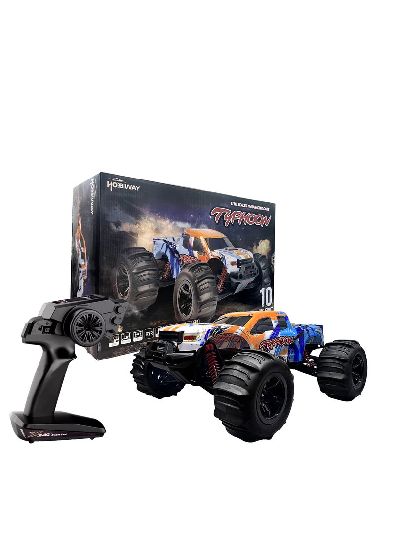 MYTOYS Hobbiway 1:10 RC Cars, Hobby Grade 4WD 60+ KM/H Fast Speed Remote Control Truck, All Terrain Off Road Electric Buggy With 2500 mAh Modular Battery For Adults And Boys (Advanced Modding Support) - Image 1