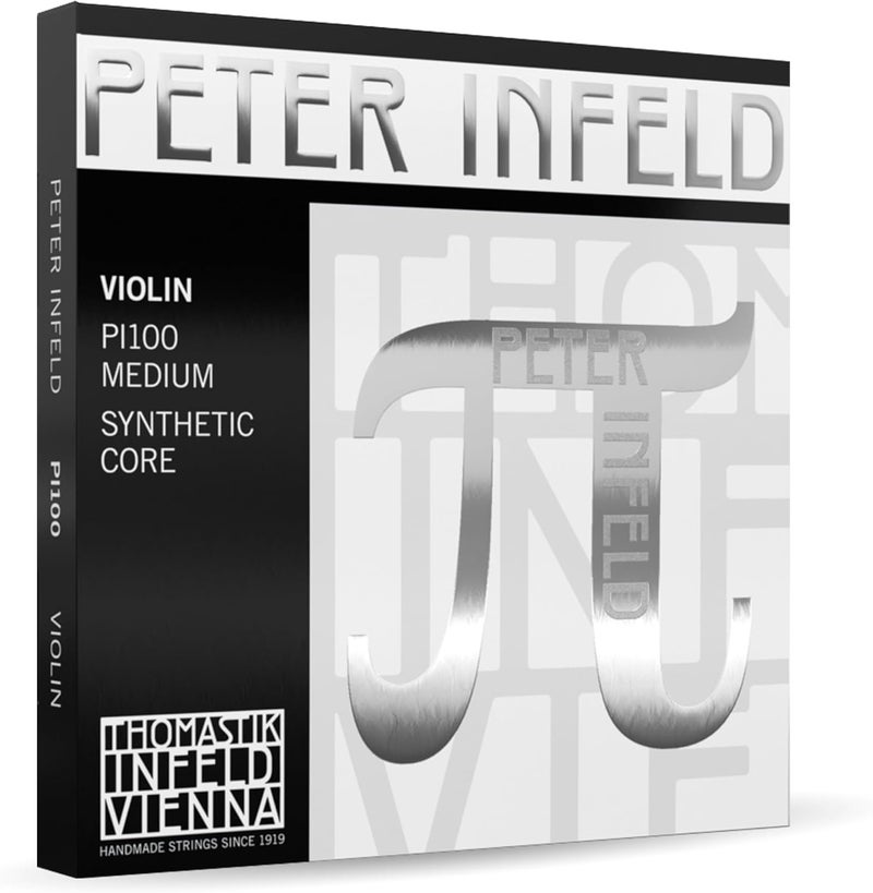 مجموعة أوتار الكمان Thomastik-Infeld PI100 Peter Infeld كاملة مع وتر E بلاتيني - نواة صناعية