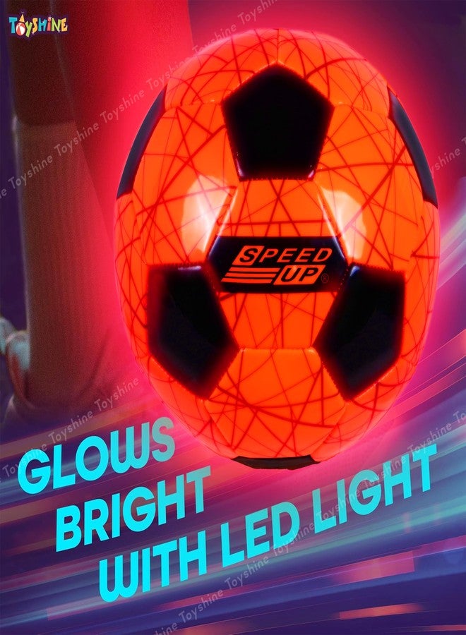 Toyshine PVC Speed Up LED Light Up Glow Football Night Sport Game Training Indoor/Outdoor Soccer Ball Educational Toy Ball Size 5, for Adult Kids Teenagers Boys Girls Age 3,, Multicolor - Image 2