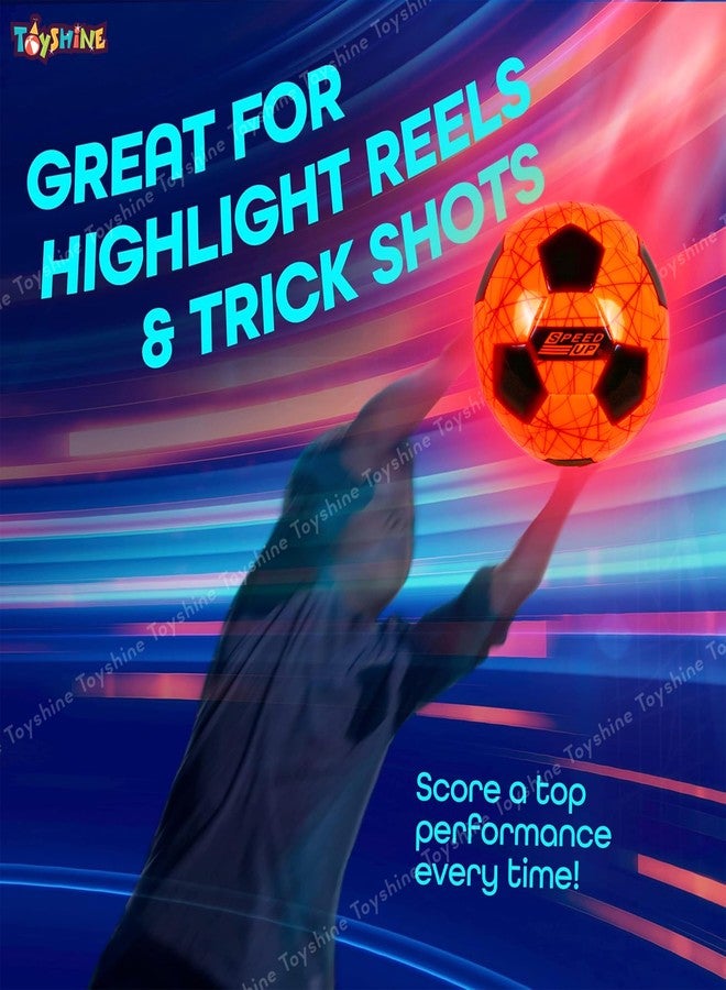 Toyshine PVC Speed Up LED Light Up Glow Football Night Sport Game Training Indoor/Outdoor Soccer Ball Educational Toy Ball Size 5, for Adult Kids Teenagers Boys Girls Age 3,, Multicolor - Image 4