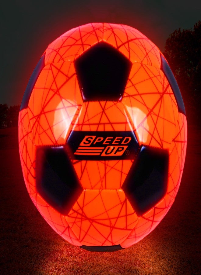 Toyshine PVC Speed Up LED Light Up Glow Football Night Sport Game Training Indoor/Outdoor Soccer Ball Educational Toy Ball Size 5, for Adult Kids Teenagers Boys Girls Age 3,, Multicolor - Image 1