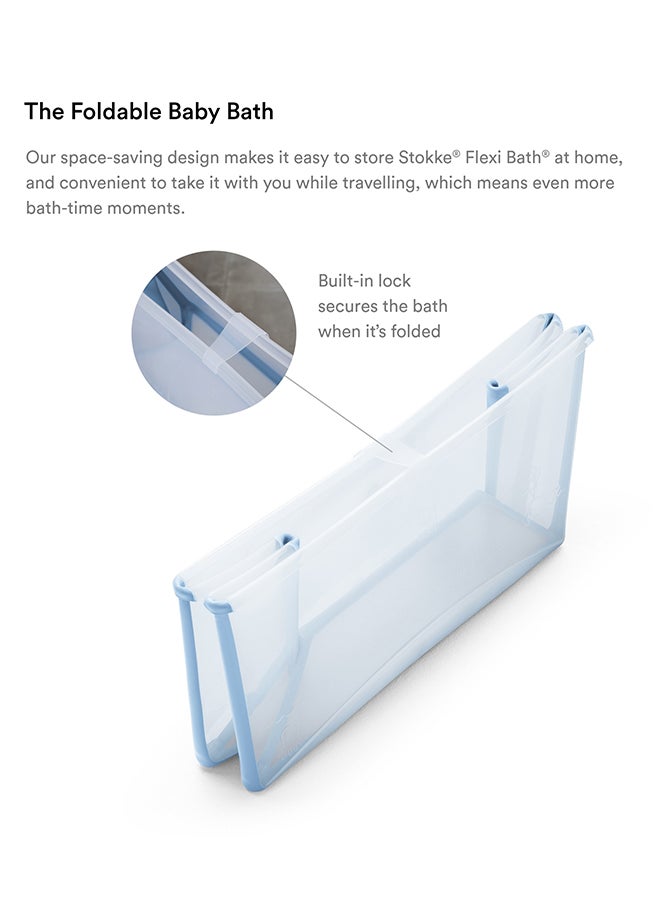STOKKE Flexi Bath Bundle Foldable Baby Bath With Stand In Ocean Blue  - Image 4
