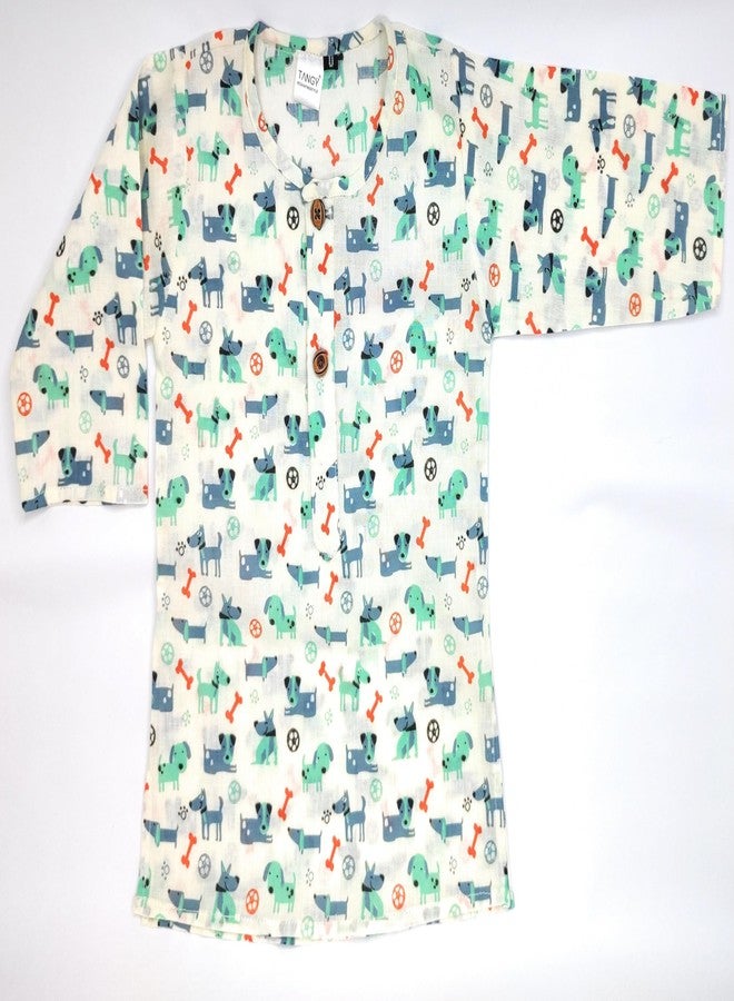 Tangy Printed Kurta Pyjama I Festive Kurta Kids (Print J, 4-5 Years) - Image 4