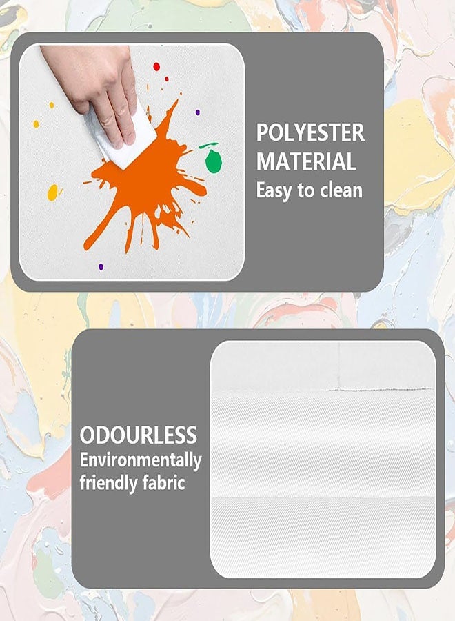 مجموعة مريلة طهاة للأطفال مع قبعة وأكمام، مريلة أطفال قابلة للتعديل مع جيبين للأولاد والبنات، مريلة طهاة للأطفال الصغار مريلة مطبخ وحديقة للطهي والخبز والرسم والحرف اليدوية (6-12 سنة) - Image 4