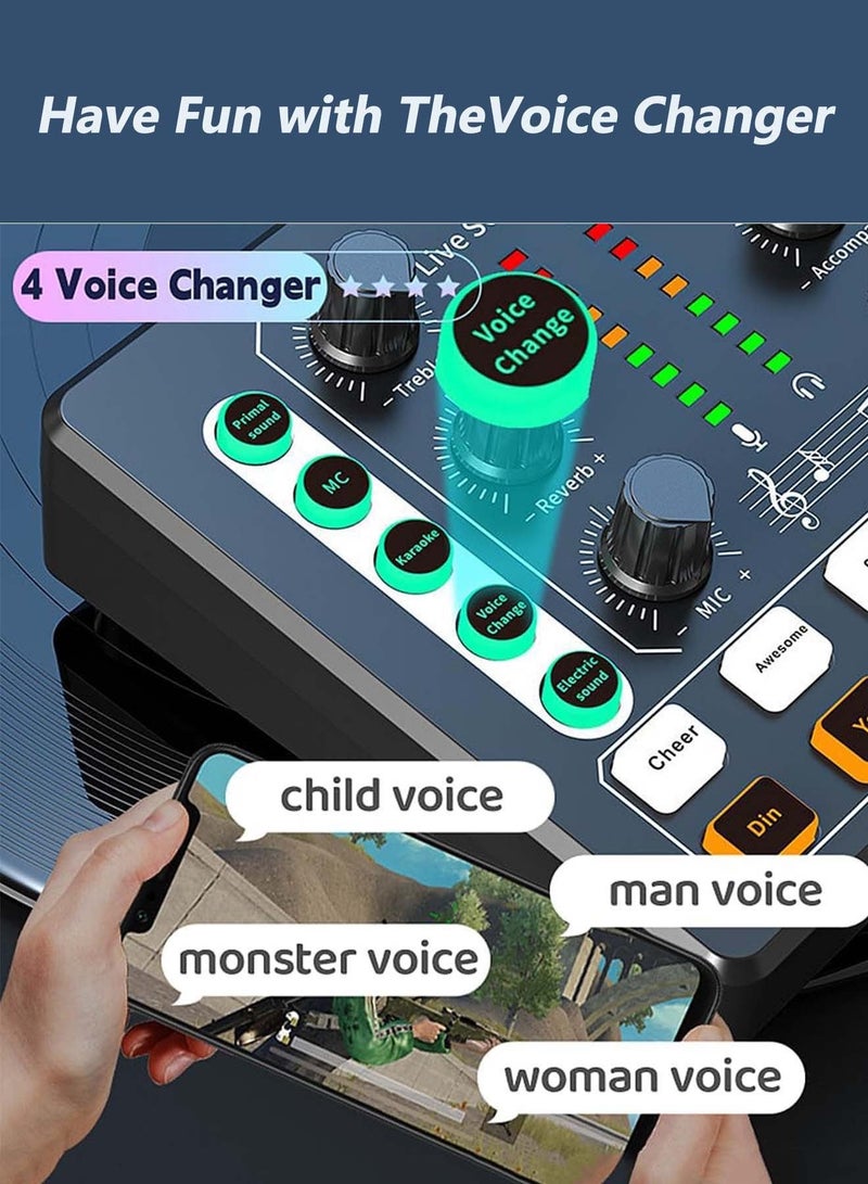 باور_لايف M8 بطاقة الصوت المباشرة رقاقة DSP اثني عشر الأصوات المحيطة أربعة أنواع من التغييرات الصوتية البث المباشر ل DJ خلاط تسجيل الموسيقى الغيتار TikTok Facebook YouTube USB Bluetooth - Image 2
