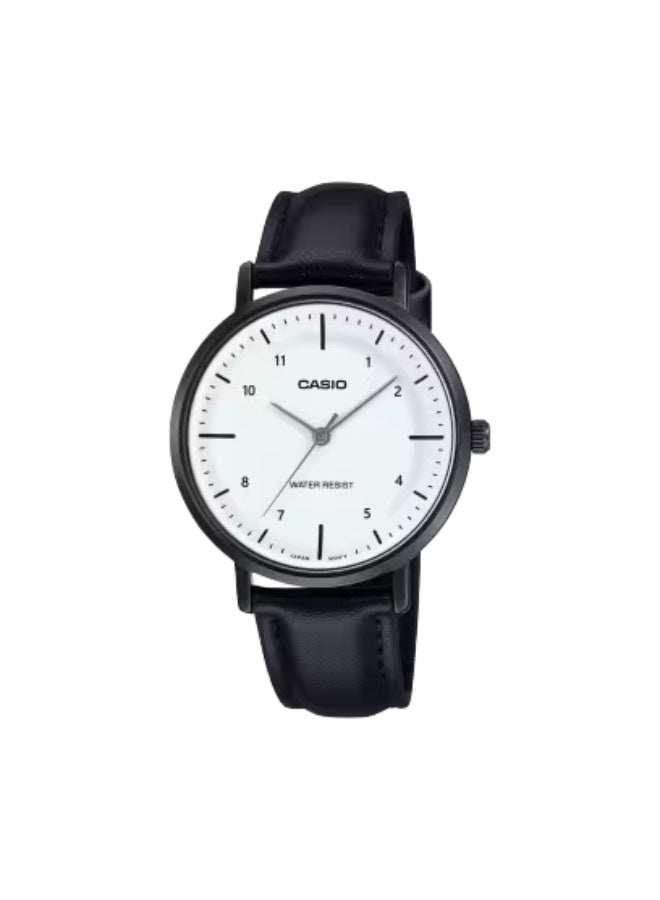 CASIO Women's Leather Analog Watch LTP-VT03BL-7BDF - 34 mm