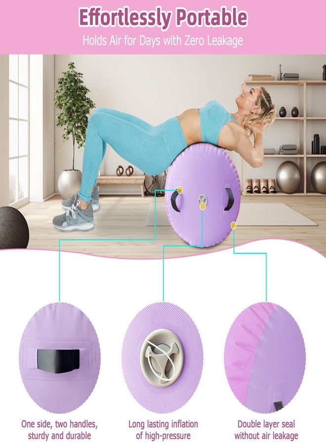 Vapaus Gymnastics Air Barrel Inflatable Tumbling Roller Mat Back Handspring Trainer Air Roller Tumbler Octagon Barrel Gymnastics Equipment for Tumble Track Cheerleading Yoga Training Durable AntiSlip Double Seal Without Pump - Image 2