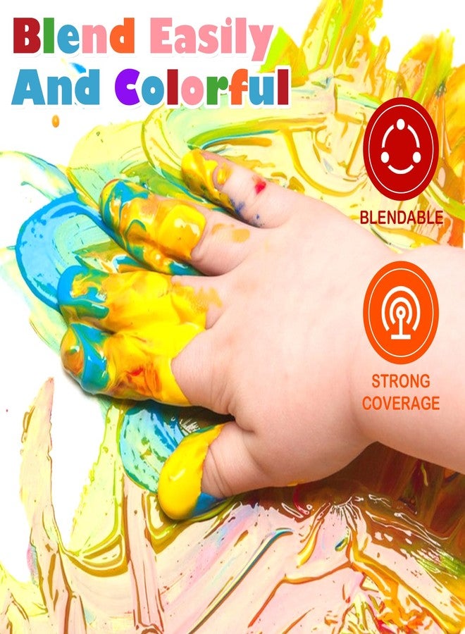 ارويك مجموعة ألوان أصابع غير سامة من AROIC للأطفال والصغار - ألوان زاهية قابلة للغسل 8 ألوان (60 مل)، هدية فنية إبداعية للأولاد والبنات، لوازم فنية للرسم اليدوي للحرف اليدوية والتعليم المبكر - Image 3