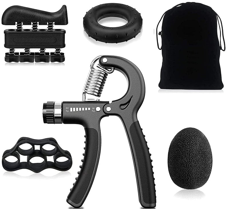 VINATOSLA Hand Grip Strengthener Forearm Trainer Kit 5 Pack, Adjustable Hand Gripper(22-132Lbs/ 10-60Kg) For Fitness Exercise Tools Wide Grips For Men And Women Home Exercise Perfect System - Image 1