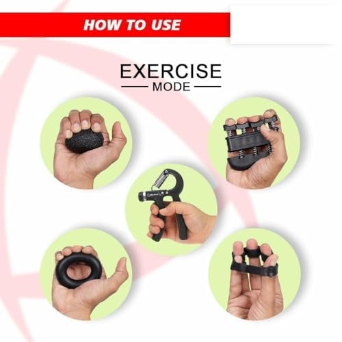 VINATOSLA Hand Grip Strengthener Forearm Trainer Kit 5 Pack, Adjustable Hand Gripper(22-132Lbs/ 10-60Kg) For Fitness Exercise Tools Wide Grips For Men And Women Home Exercise Perfect System - Image 3