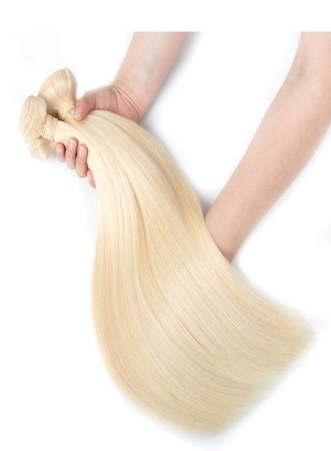 Choshim Hair 34-36Inch Long Silky 613 Straight Hair Bundles 10A Grade 100% Unprocessed Virgin Human Hair Very Long and Soft Blonde Hair Wefts(34inches, 100grams) - Image 2