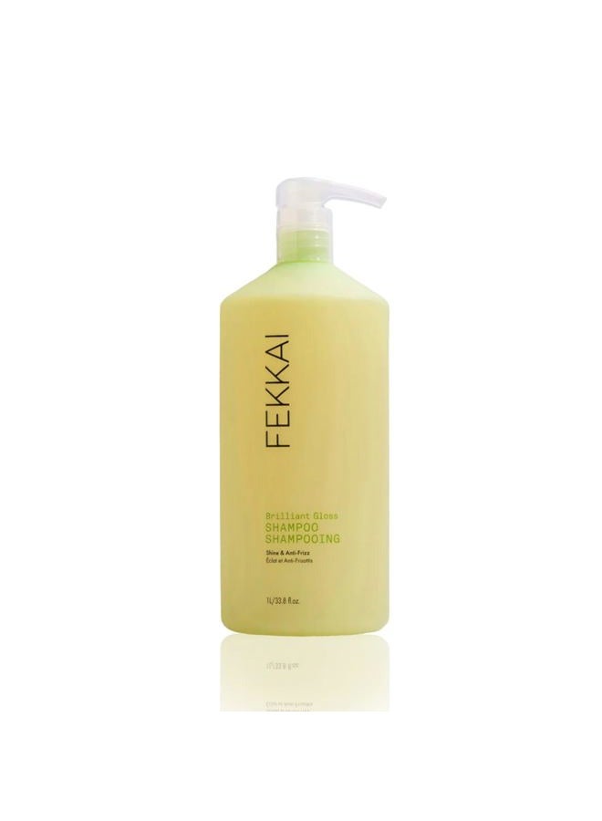 Fekkai Brilliant Gloss Shampoo - 1 Liter - Transforms Hair with 4X Shine - Free of Sulfates, Parabens, Phthalates - Vegan, Cruelty-Free - Image 1