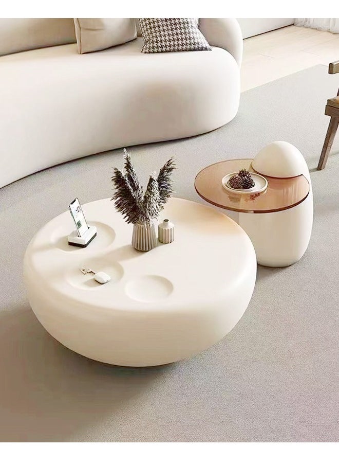 fashionhome - Set of 2 Multifunction Modern Luxury Design Coffee Table Set Creative Claw Shape Side Table Glass Round End Table Center Table for Living Room Home Office Furniture 82 x 39 and 55 x 50 cm (Fully Assembled) - Image 1