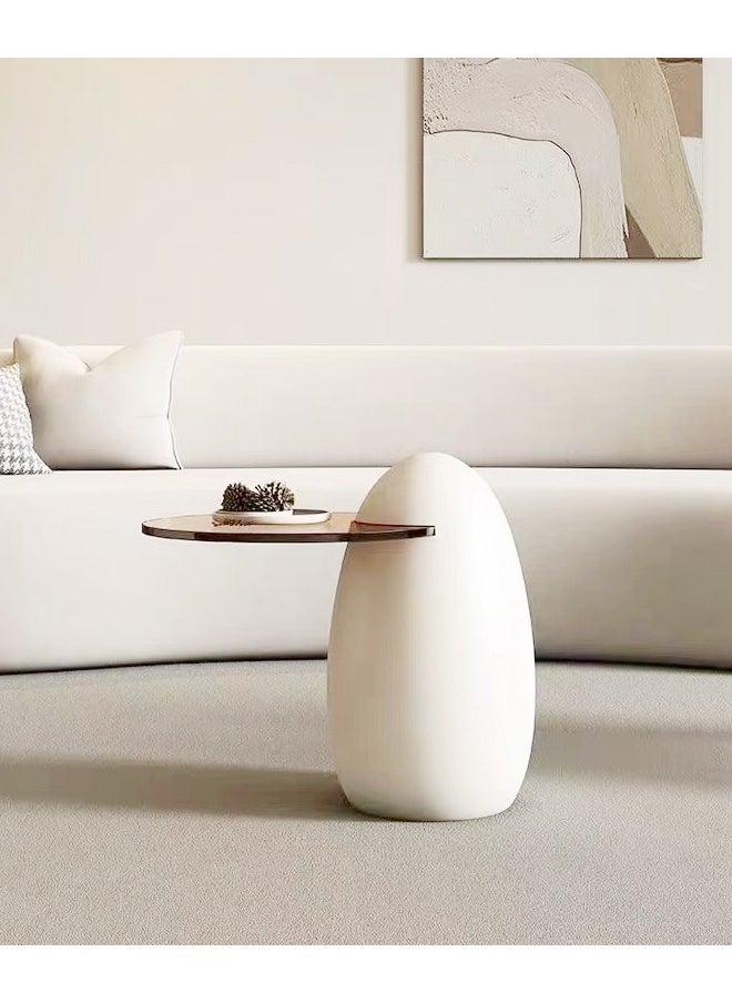fashionhome - Set of 2 Multifunction Modern Luxury Design Coffee Table Set Creative Claw Shape Side Table Glass Round End Table Center Table for Living Room Home Office Furniture 82 x 39 and 55 x 50 cm (Fully Assembled) - Image 1