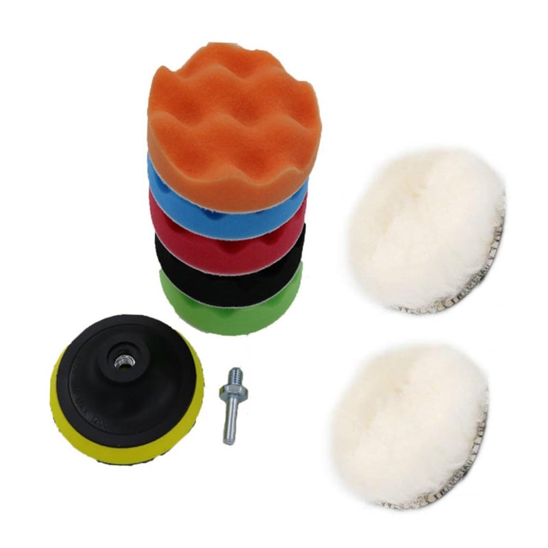 9Pcs Car Polishing Discs Buffing Pad Kit For Waxing And Sealing Complete Detailing Set - Image 2