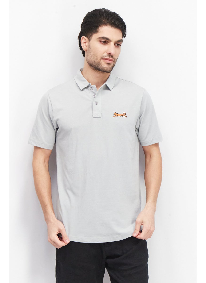 Men Regular Fit Brand Logo Short Sleeves Polo Shirt, Grey - pzsku/Z20EEF52405F540388D12Z/45/_/1737641634/0238f2b2-5bf1-44fe-b450-6ae57891cf68