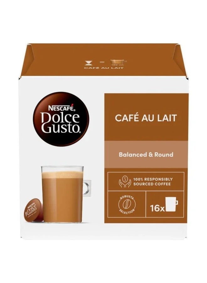 Nescafe Dolce Gusto Cafe Au Lait 16 Capsules 160grams Single - Image 1