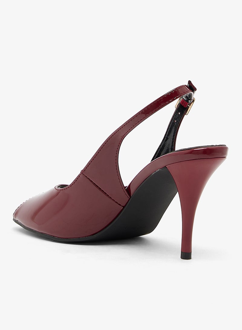 ELLA Open Toe High Heel Sling Back Pumps - Image 3