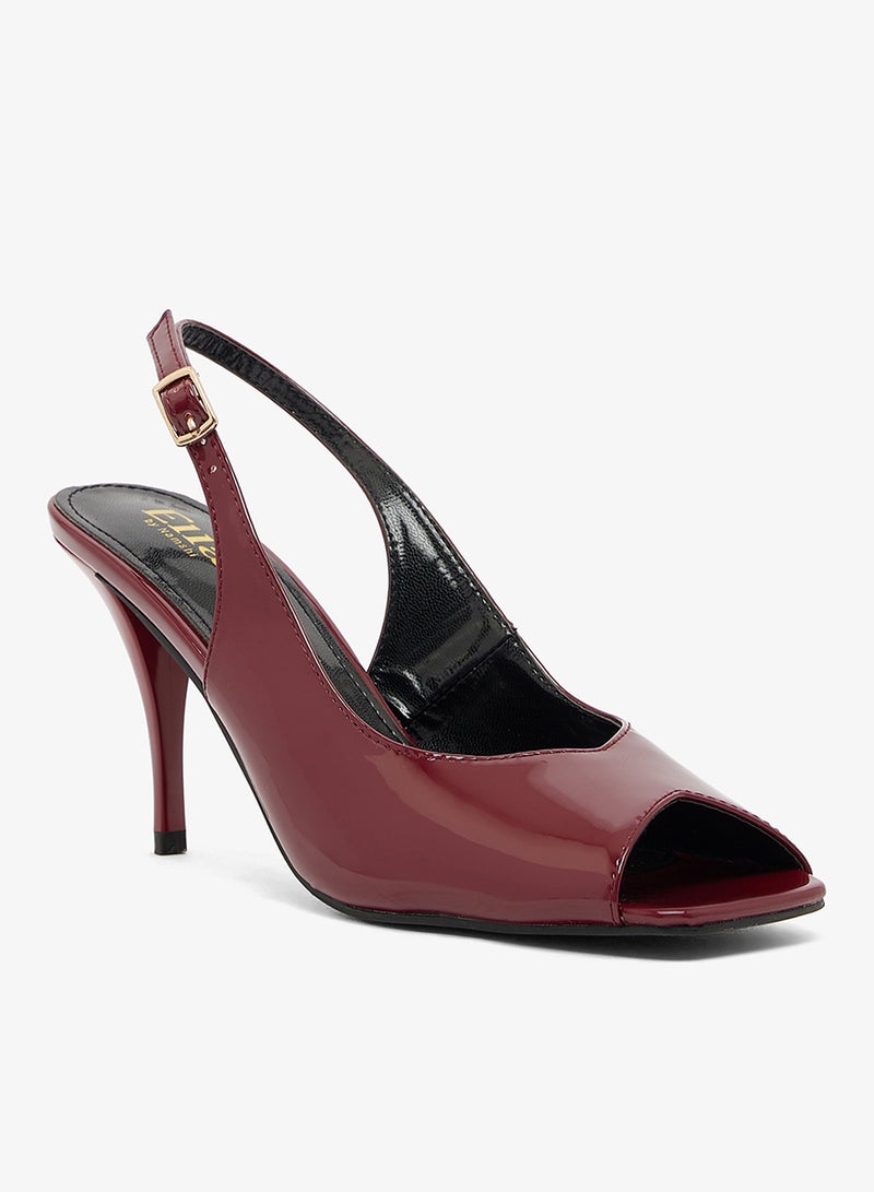 ELLA Open Toe High Heel Sling Back Pumps - Image 2