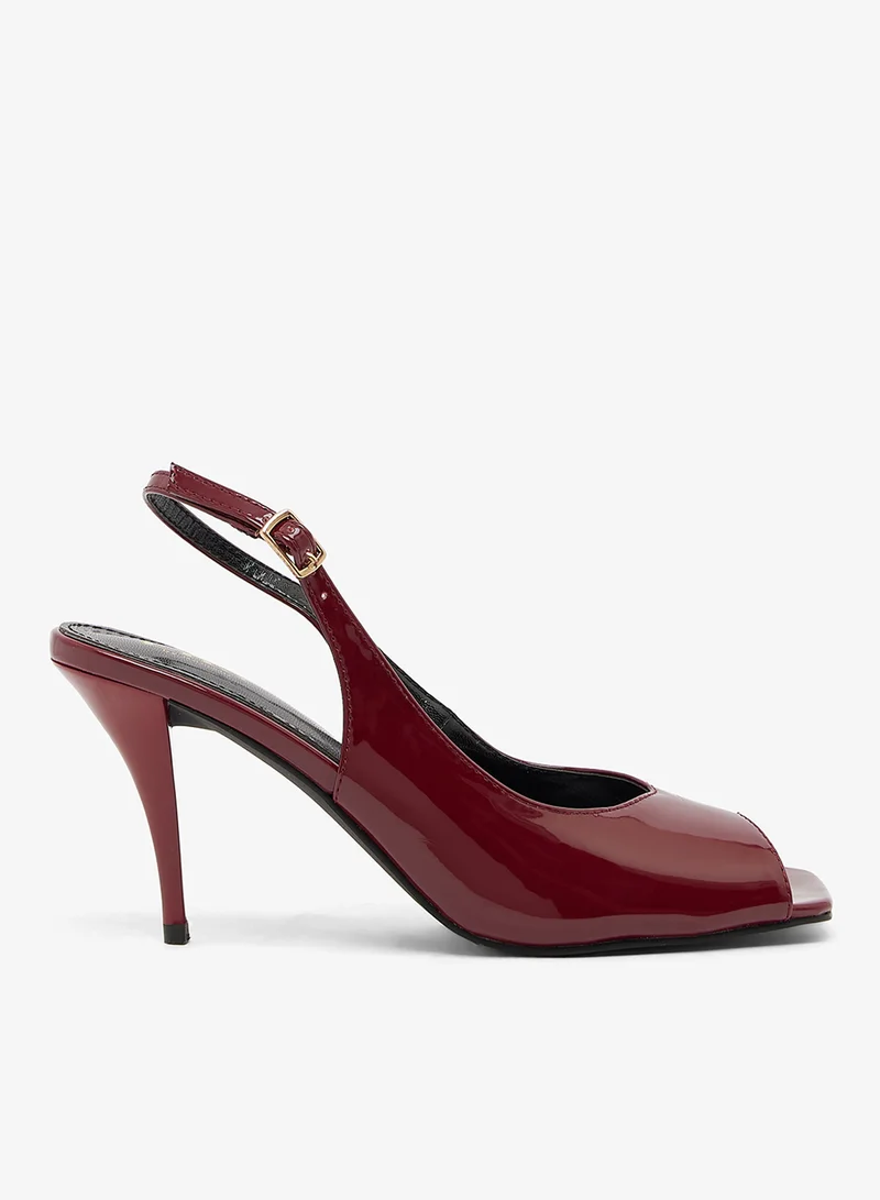 ELLA Open Toe High Heel Sling Back Pumps