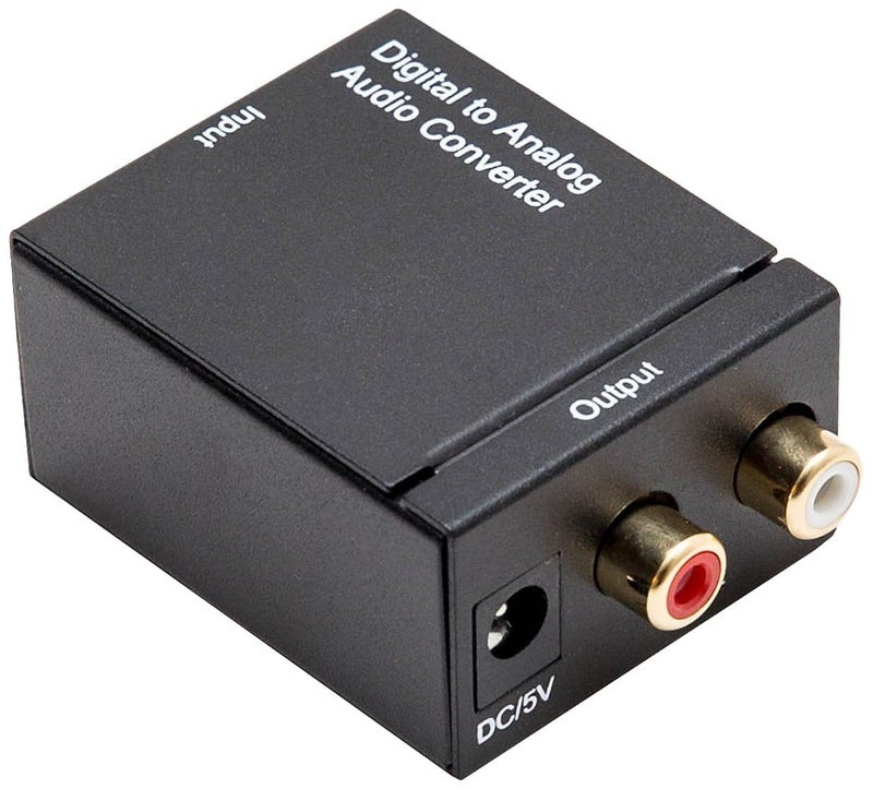 PremiumAV Premium AV Digital to Analog Audio Converter SPDIF Optical Coaxial to RCA Adapter for TV, Soundbar and Home Theatre – Supports 24bit/192kHz, Plug & Play Audio Converter Box - Image 1
